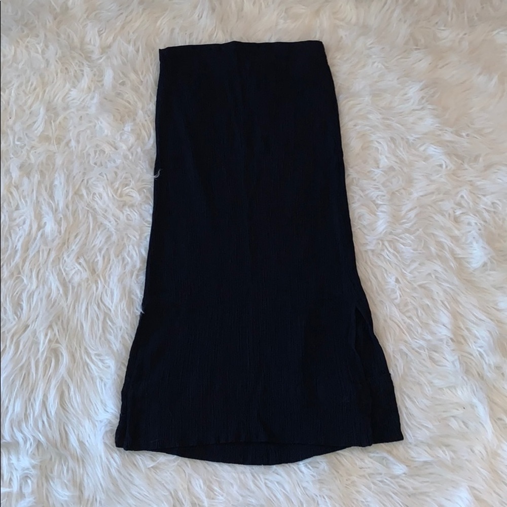 Valerie navy blue midi skirt
